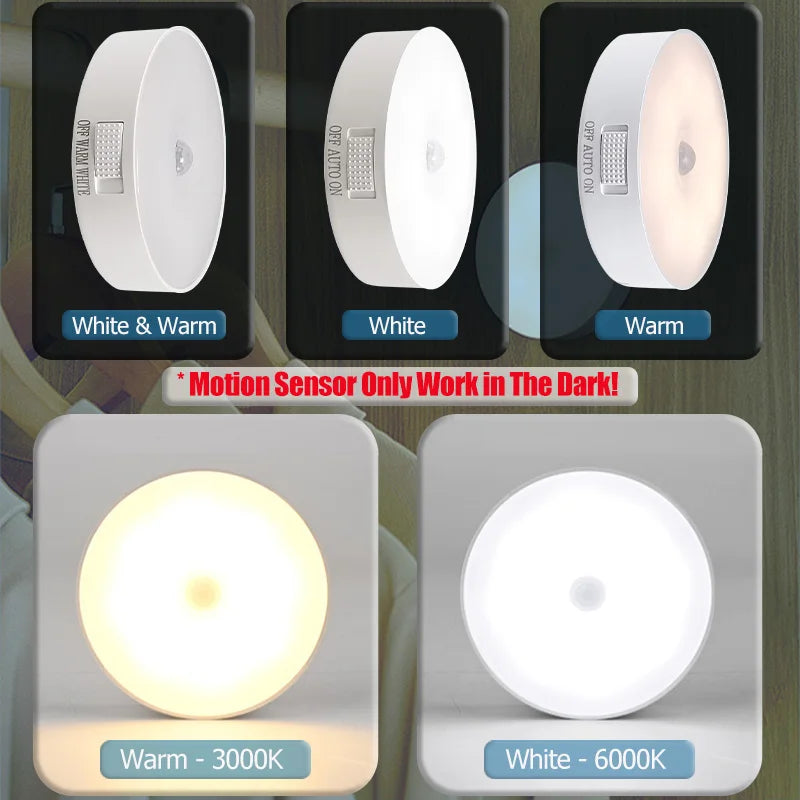 The Solutions Spot Motion Sensor Night Light — 4 Pack (Warm & Cool White)