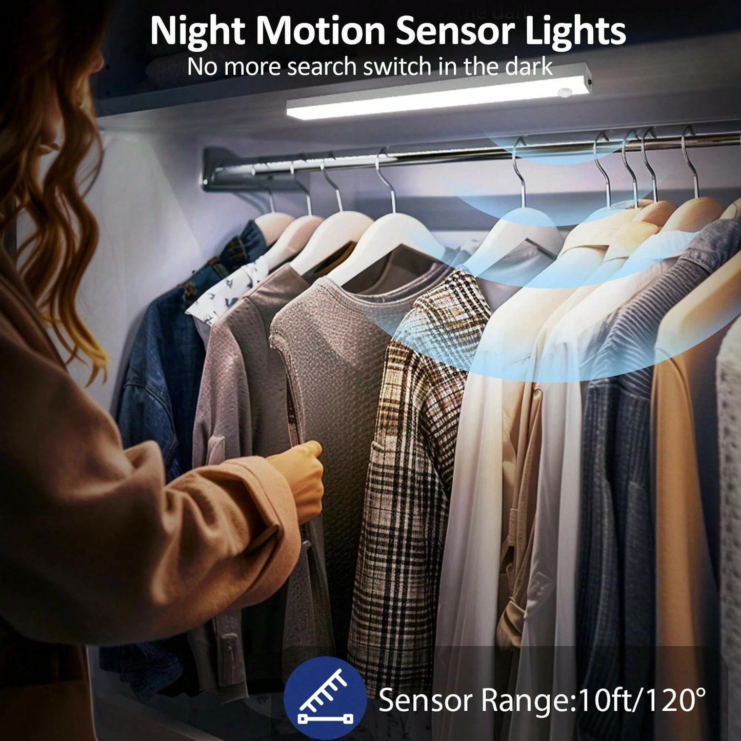 6-Pack Super Sensor Rechargeable Motion LED Light Bars