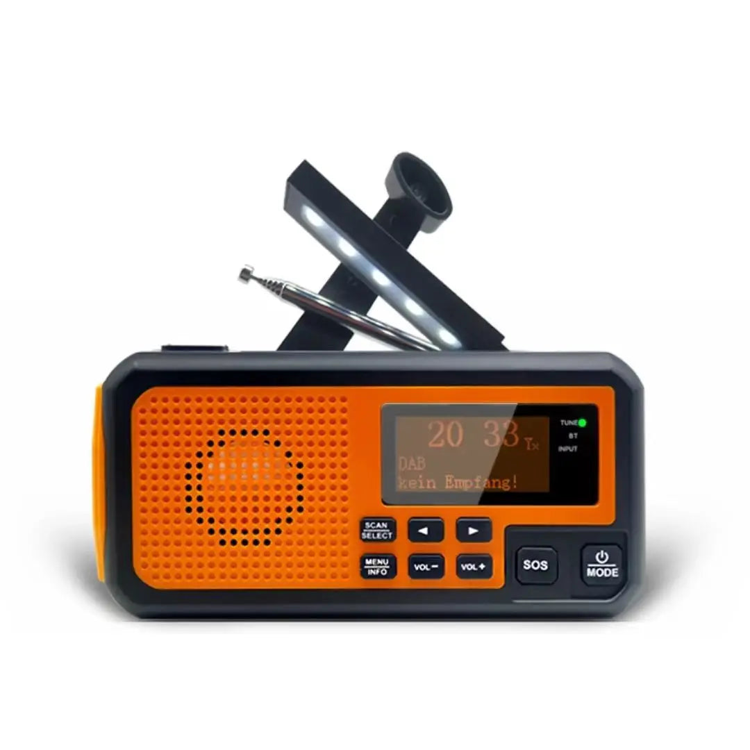 Emergency Solar Hand Crank Radio — AM/FM, LED Torch & Phone Charger