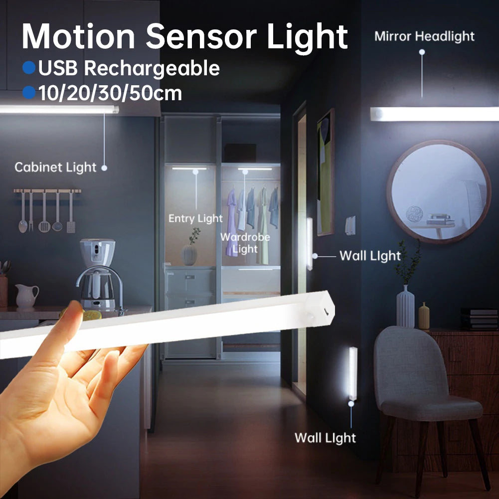 6-Pack Super Sensor Rechargeable Motion LED Light Bars